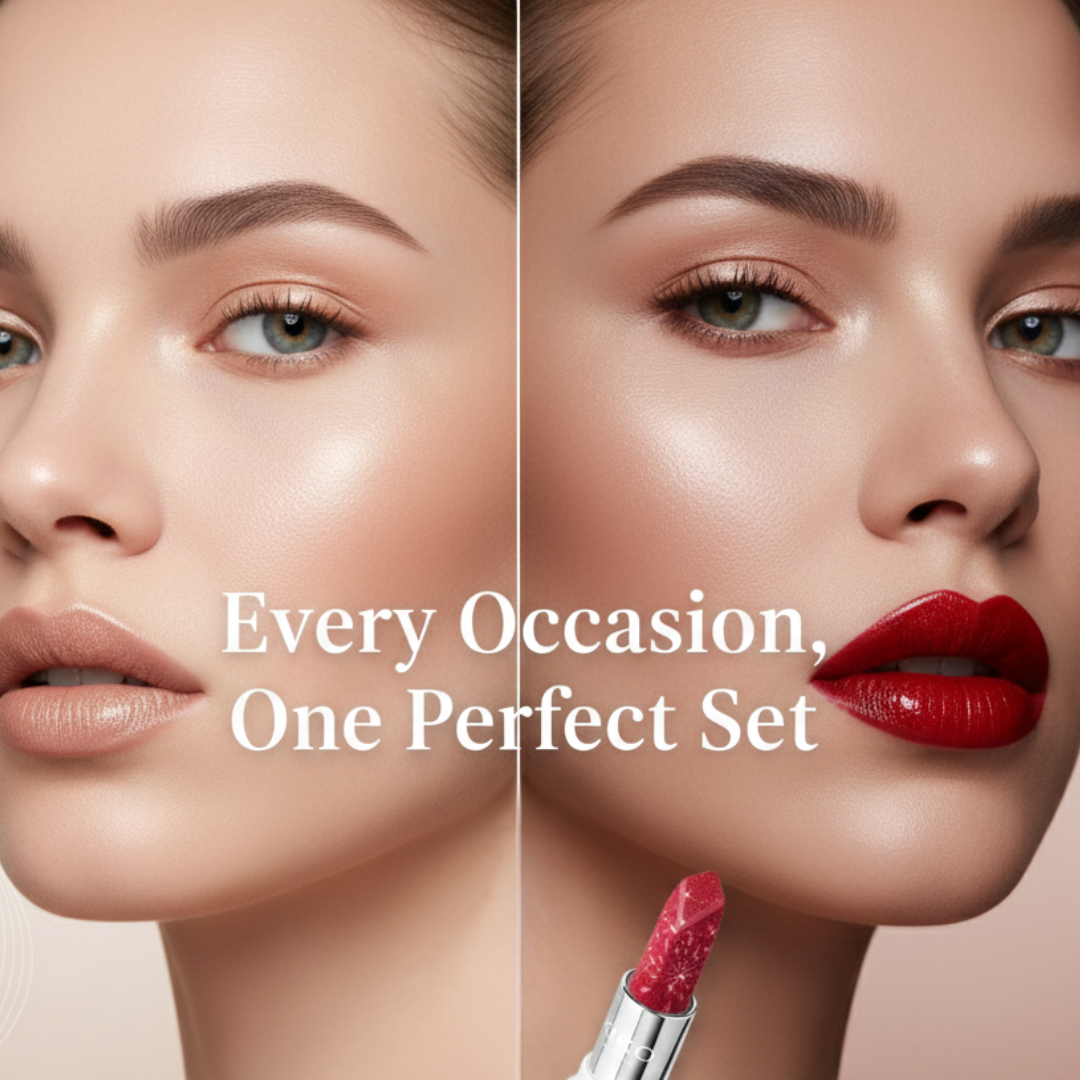 KIKO Sparkle Luxe 3-in-1 Lipstick Set | Metallic Shimmer Lipsticks | Long Lasting Creamy Formula